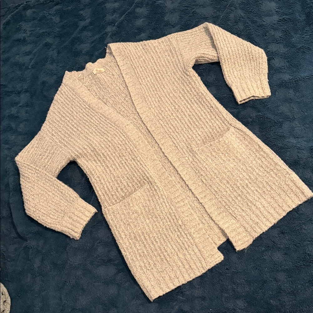 Cozy Open-Front Knit Cardigan Sweater
